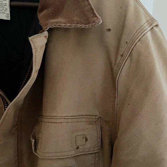 Genuine Carhartt Duck Jacket - Distressed & Super Clean 🧼 🧥 - Made in USA 🇺🇸 - L - Picture 7 of 10